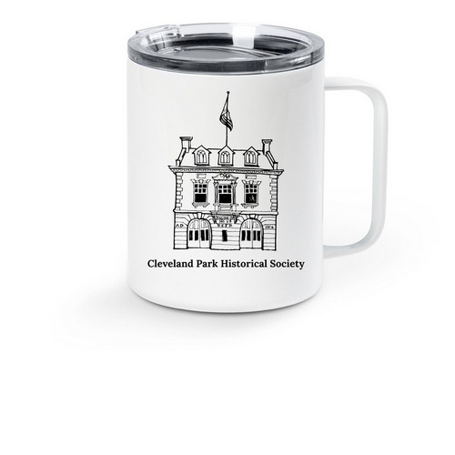 Cleveland Park Fire Station Mug, a White Stainless Steel Travel Mug