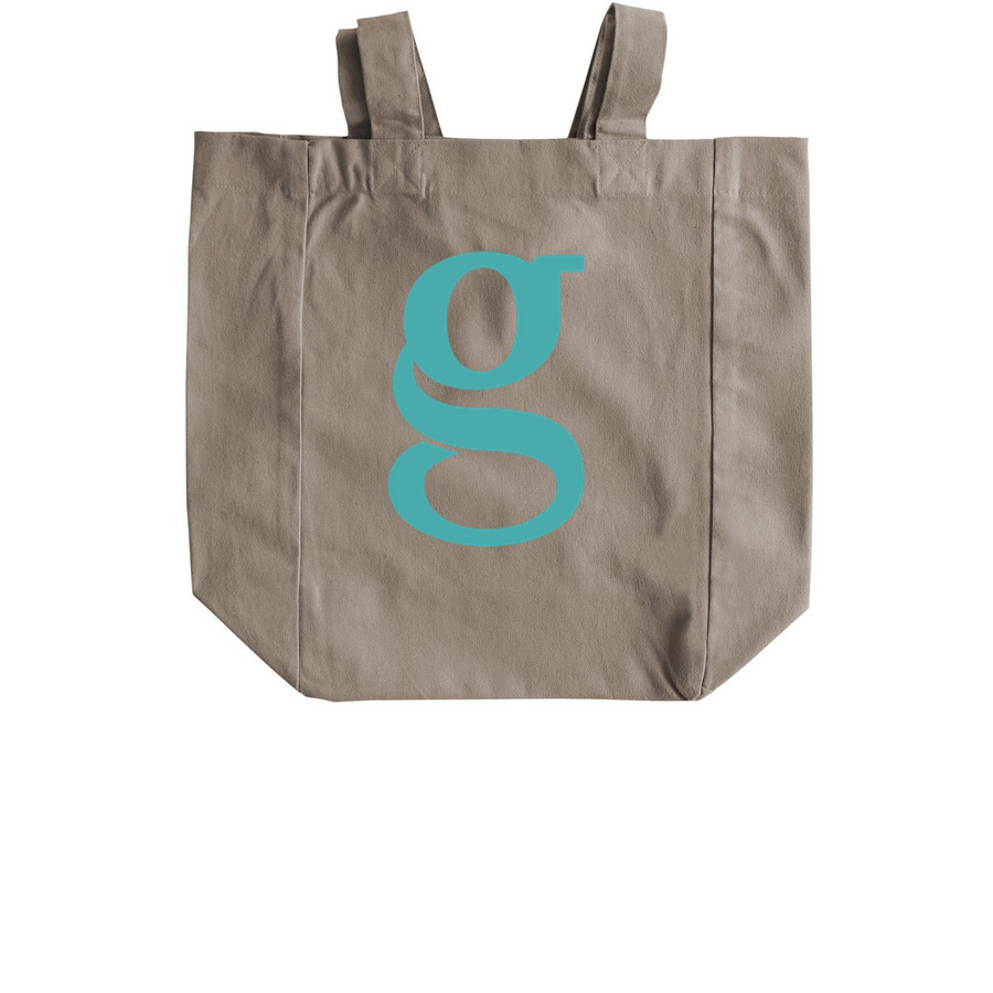The Mary G Readers Collection, a Pumice Recycled Cotton Tote Bag (back-view)