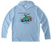 Mokumanamana Athletic Wear, a Light Blue UV Performance Long Sleeve Hoodie
