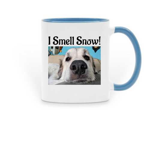 River mug, a Light Blue Two-Tone Ceramic Mug