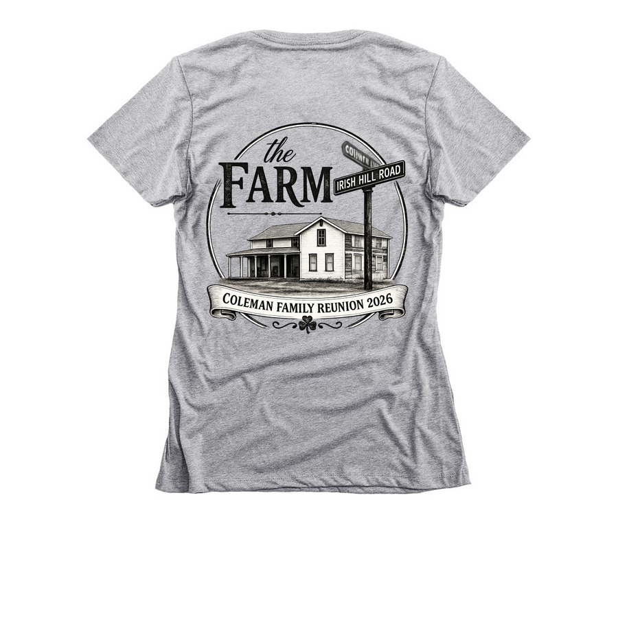 56th Annual Reunion - more styles, a Dark Heather Grey Women's Slim Fit Tee (back-view)