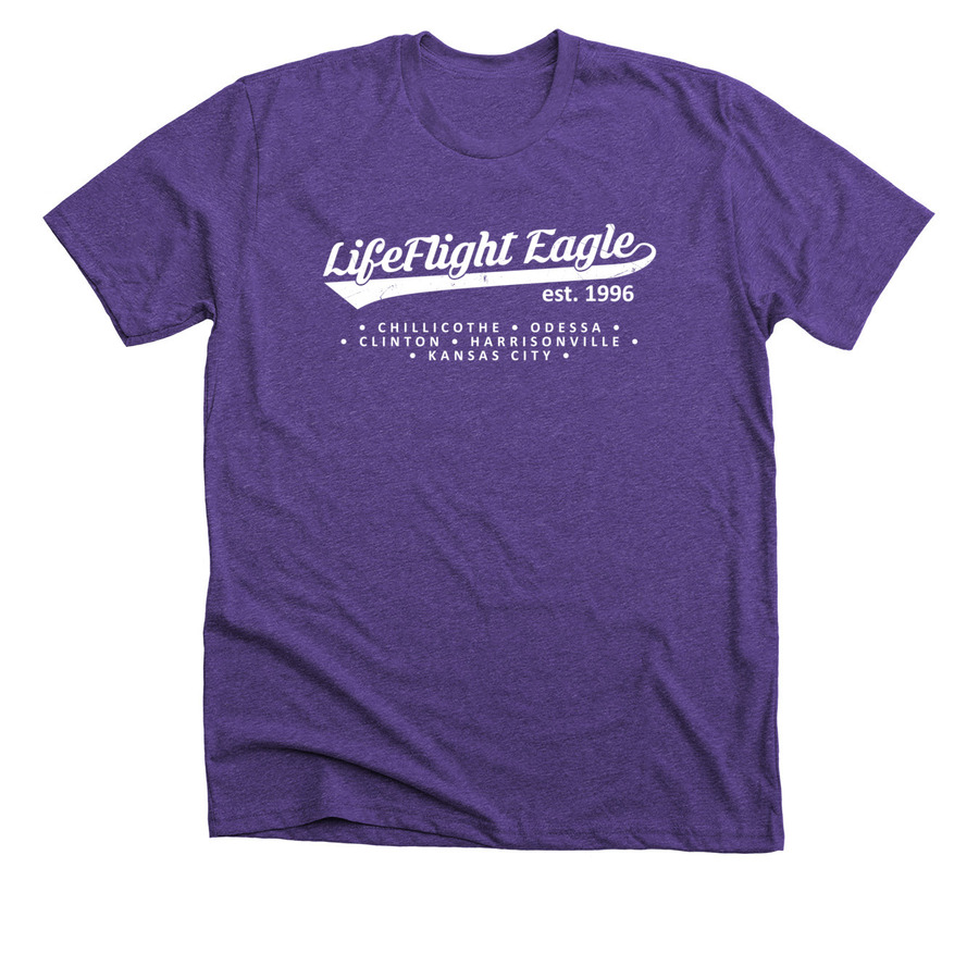 Swoosh Tee (Purples), a Heather Team Purple Premium Unisex Tee