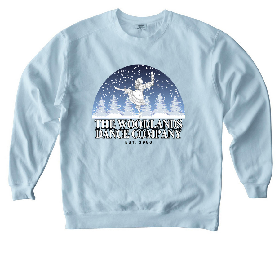 Woodlands Dance Company Logo Apparel-WDC Only, a Chambray Comfort Colors Crewneck Sweatshirt