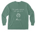 Suicide Prevention Month Long-Sleeve Tee&nbsp;, a Light Green Comfort Colors Long Sleeve Pocket Tee (back-view)