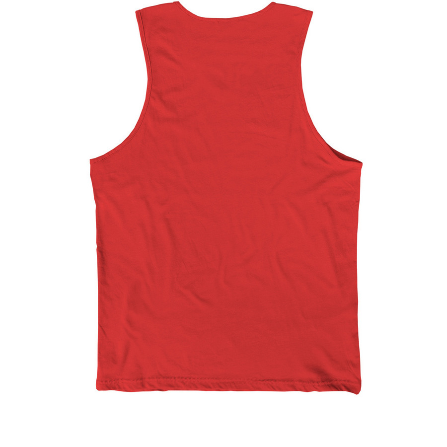 KC Dogs Are Worth Saving, a Red Premium Cotton Tank (back-view)
