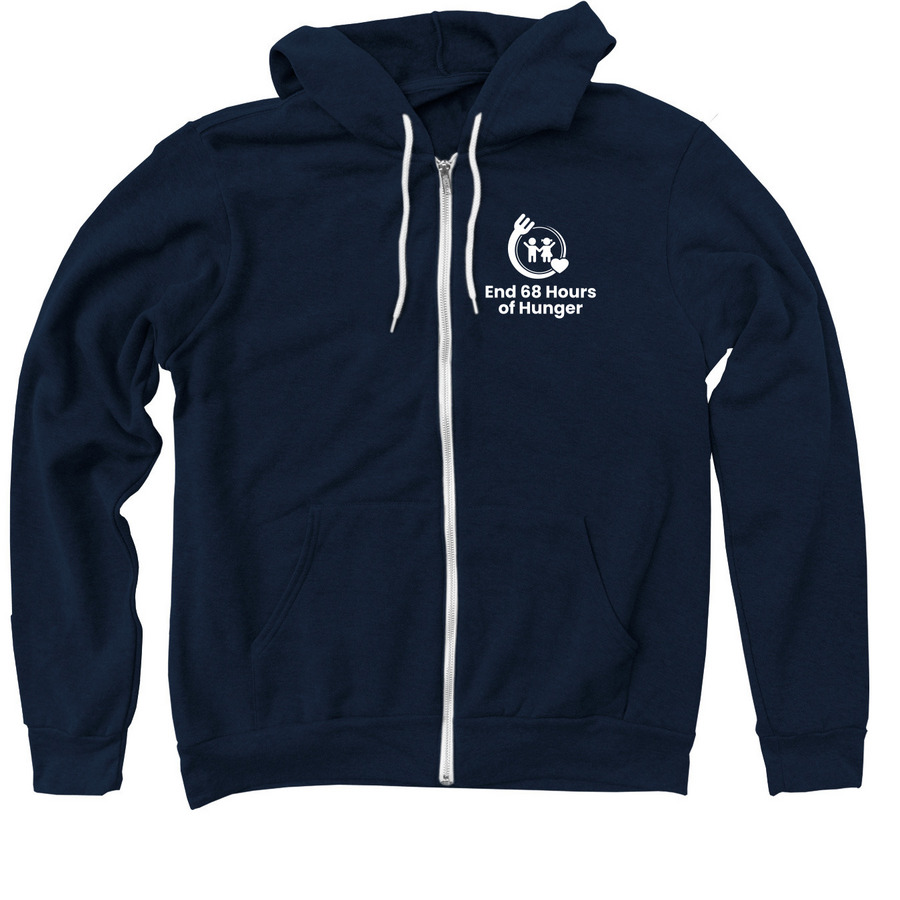 Conval NH, a Navy Zip Up Hoodie