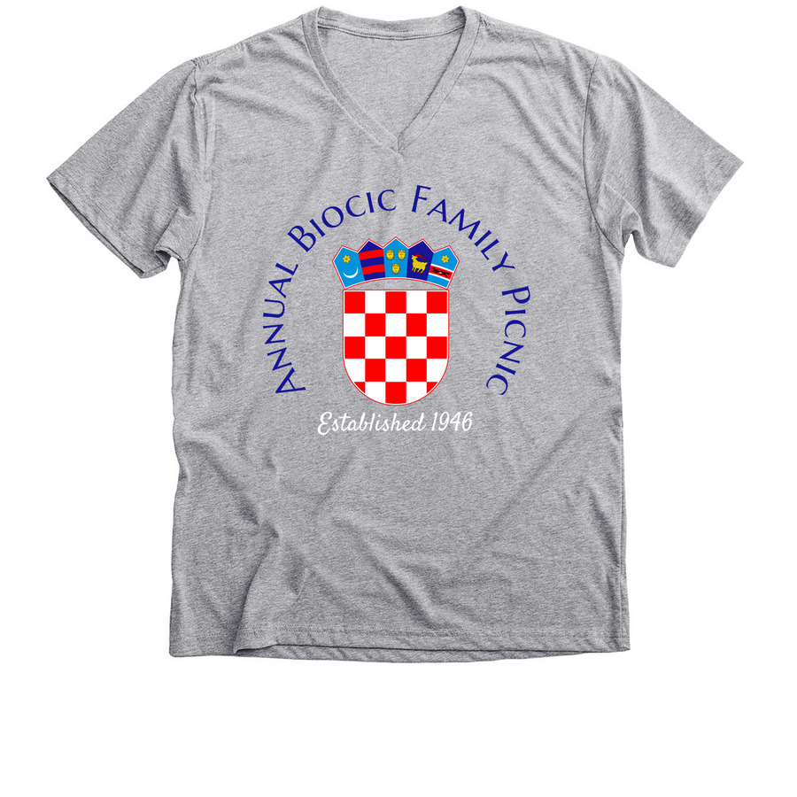 Biocic Family Fundraiser, a Athletic Heather Premium V-Neck Tee