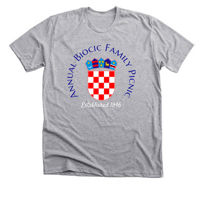 Biocic Family Fundraiser, a Athletic Heather Premium Unisex Tee