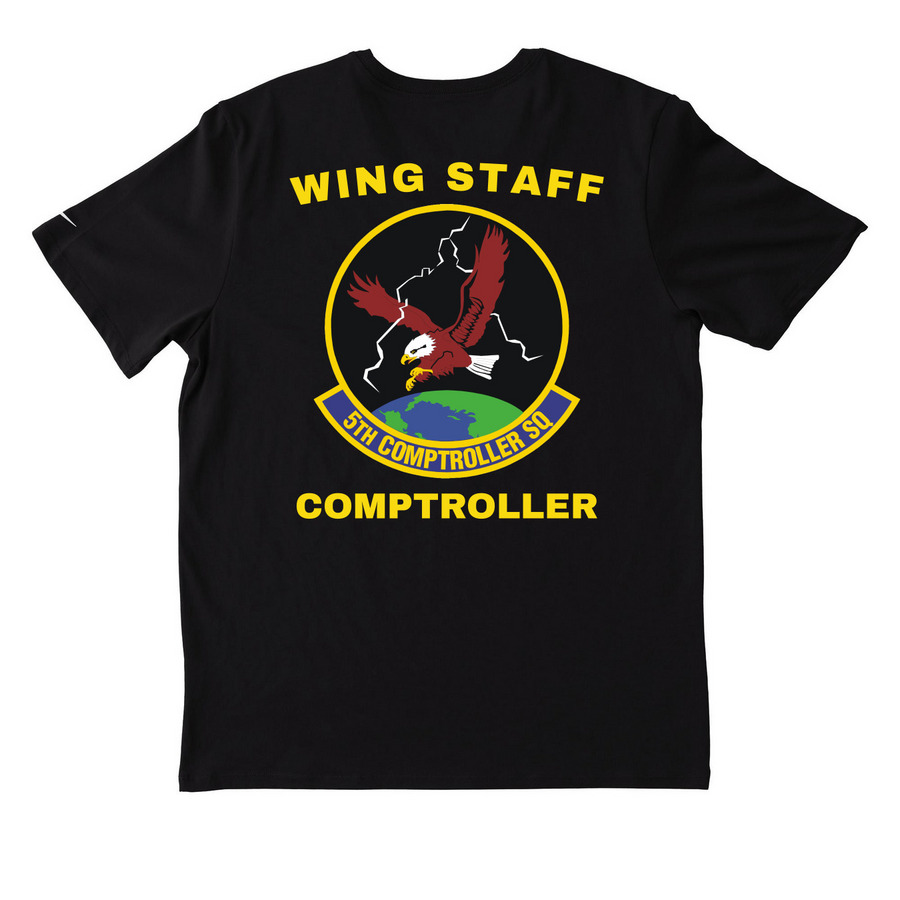 Comptroller + 5CPTS Patch Nike Dry-Fit, a Black Nike Dri-FIT Jersey Blend Performance Tee (back-view)