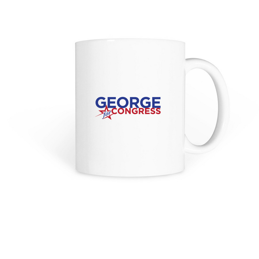 GEORGE FOR CONGRESS COFFEE MUG, a White Coffee Mug