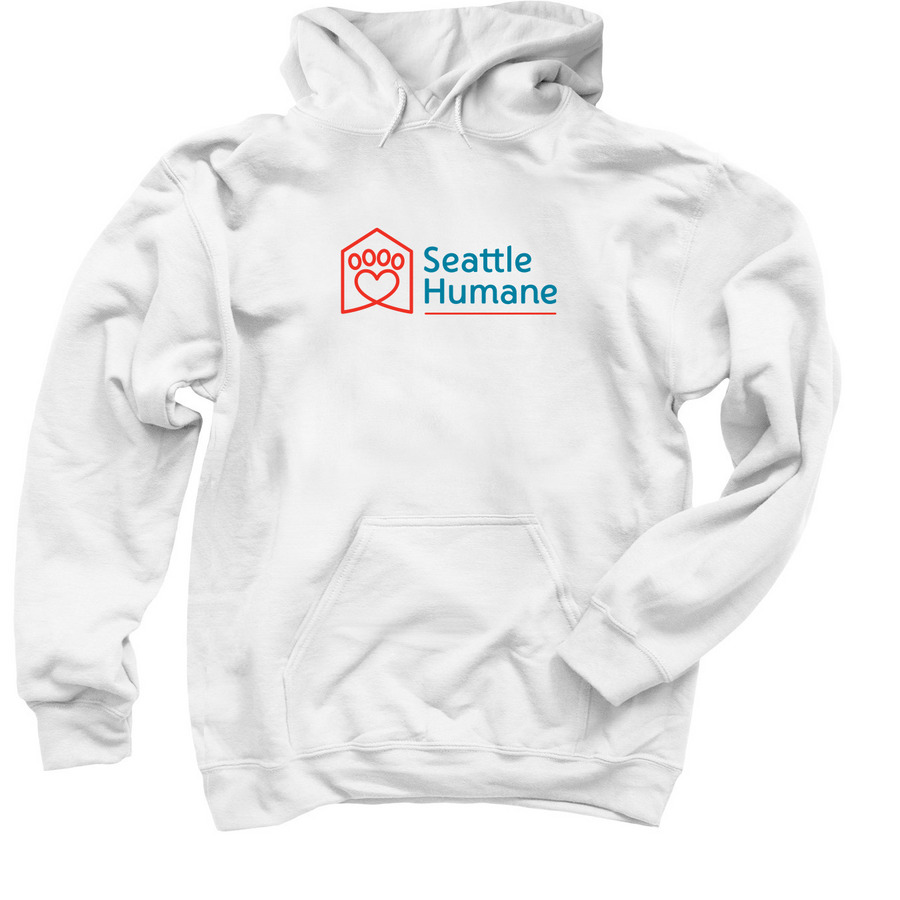 Seattle Humane, a White Pullover Hoodie