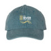 The River Logo - Baseball Caps, a Teal Printed Pigment Dye Baseball Cap