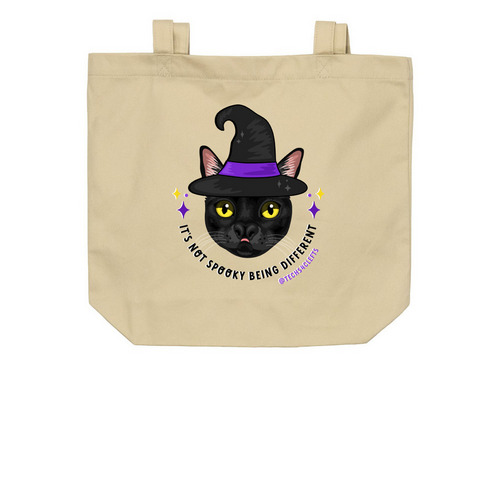 Halloween 2024 LucyBesch x T4C, a Oyster Organic Cotton Tote Bag