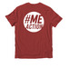 SOS #MillionsMissing 2025 Shirts, a Revolution Red Allmade Organic Cotton Unisex Tee (back-view)