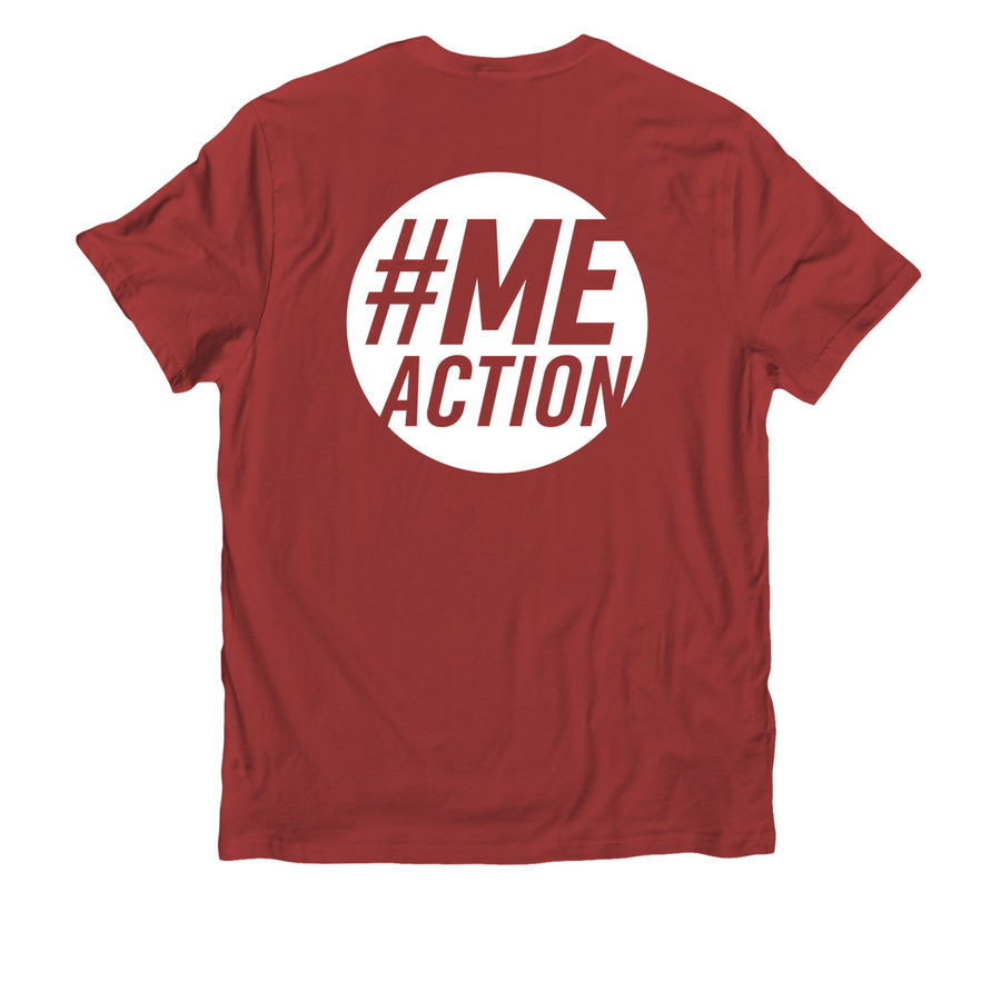 SOS #MillionsMissing 2025 Shirts, a Revolution Red Allmade Organic Cotton Unisex Tee (back-view)