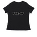 Simple Pre-op, a Black Women's Relaxed V-Neck Tee