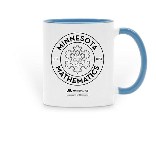 Koch Snowflake, a Light Blue Two-Tone Ceramic Mug