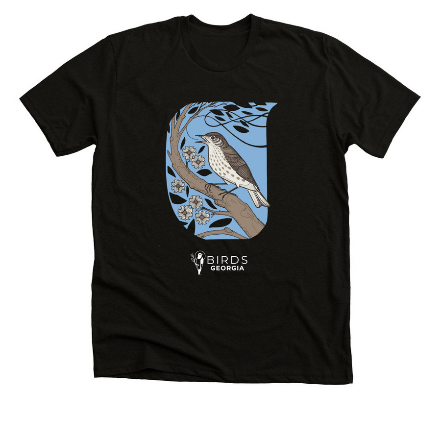 2017 GA Bird Fest *Reimagined* Vintage Logo, a Solid Black Blend Premium Unisex Tee