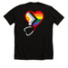 Heart stethoscope&nbsp;, a Solid Black Blend Premium Unisex Tee (back-view)