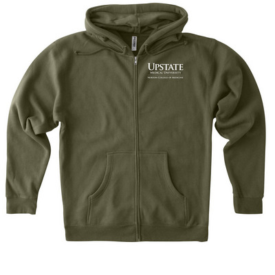 Apparel with a white front and back logo!, a Army Heavyweight Zip Up Hoodie