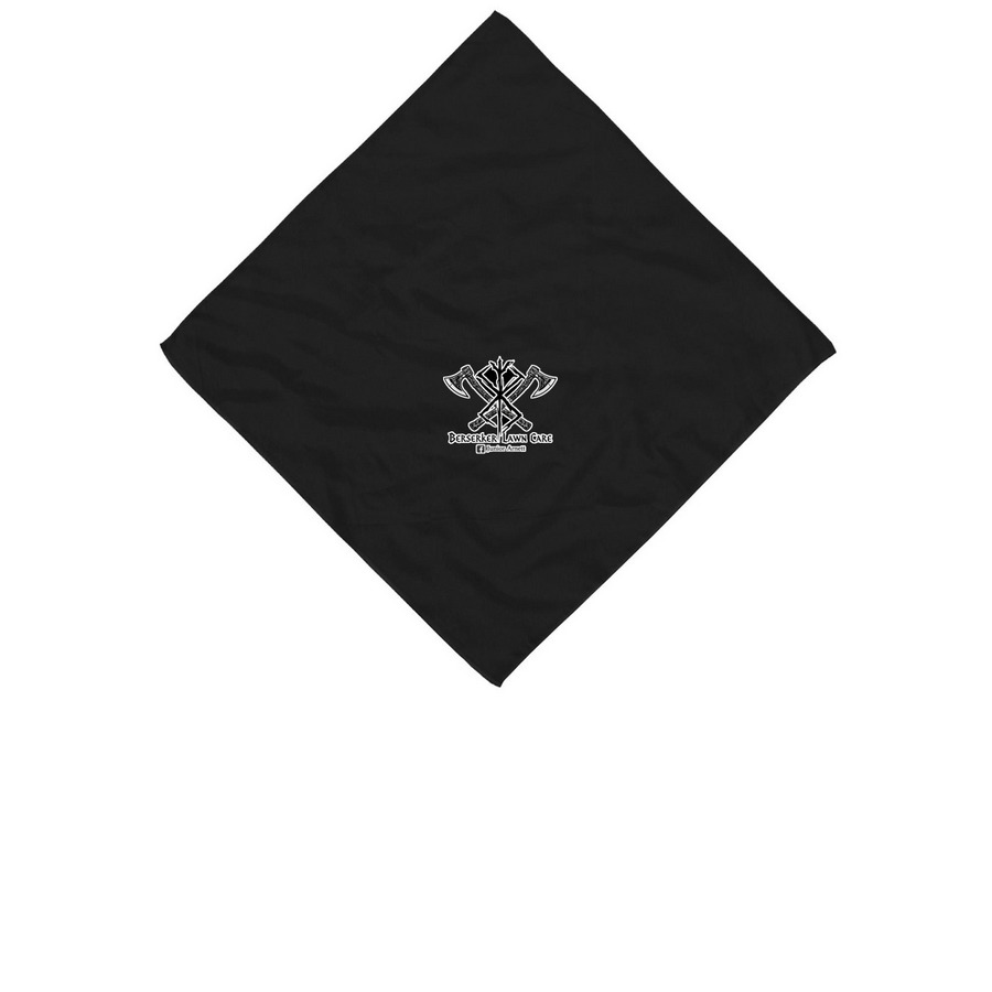 Berserker lawn Care bandana, a Black Cotton Bandana