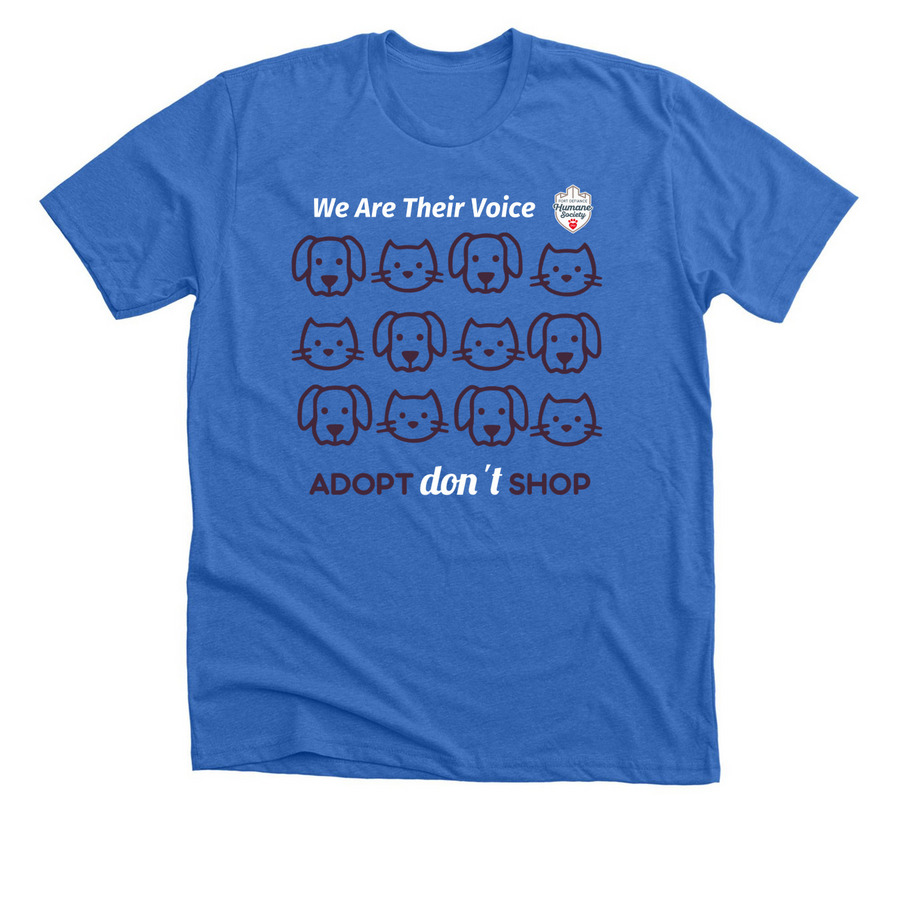 We Are Their Voice ?, a Heather True Royal Premium Unisex Tee