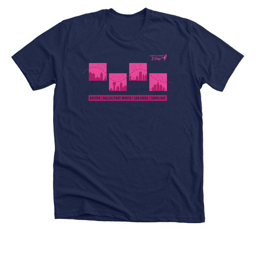 SGK 3Day Walk, a Solid Navy Blend Premium Unisex Tee
