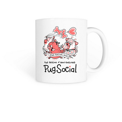 Mugs for Pugs!, a White Coffee Mug