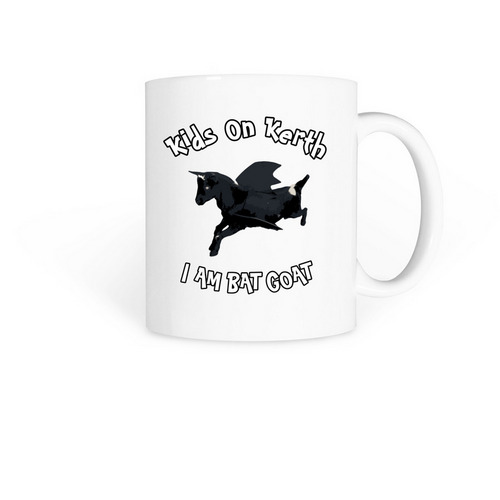 Kids On Kerth I Am Bat Goat Mug, a White Coffee Mug