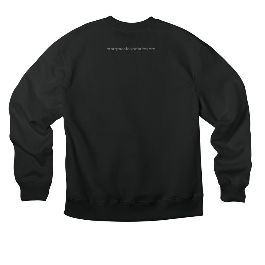 Liv's Stargrace Foundation Merchandise, a Vintage Black Premium Heavyweight Crewneck Sweatshirt (back-view)