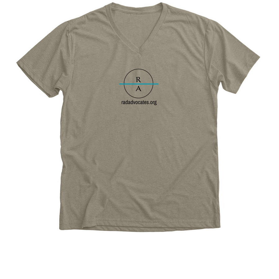 RAD Hero Name, a Heather Stone Premium V-Neck Tee
