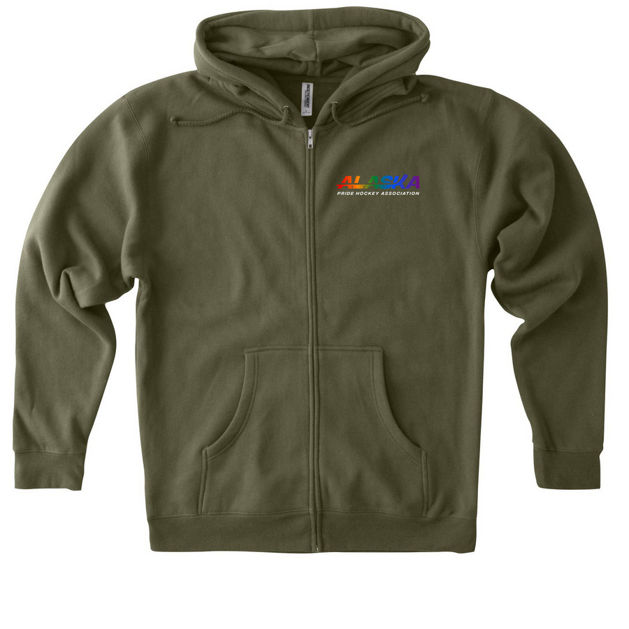 Alaska Pride Hockey, a Army Heavyweight Zip Up Hoodie
