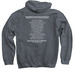 Benign Is NOT FINE, a Dark Heather Pullover Hoodie (back-view)