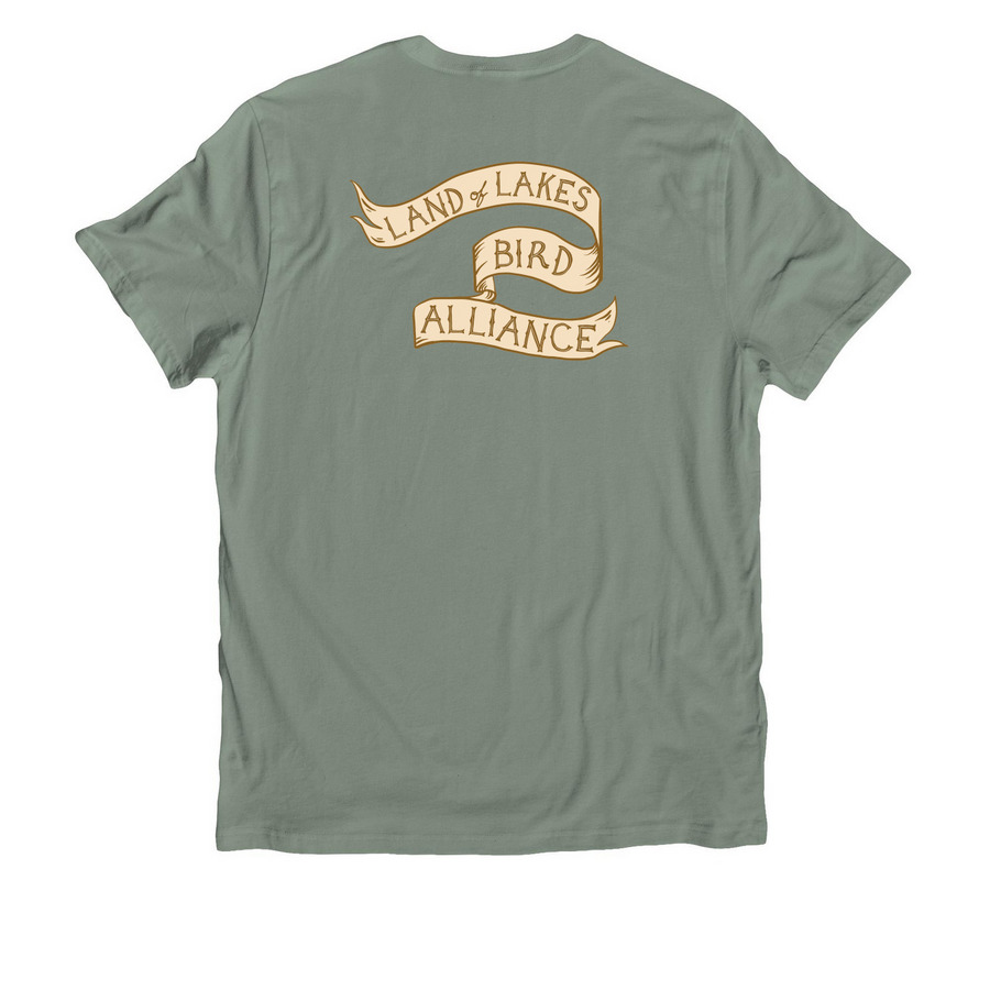 Greater Prairie-chicken, a Matcha Green Allmade Organic Cotton Unisex Tee (back-view)