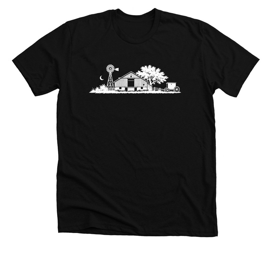 The Little Ideas Farm Classic - Tops, a Solid Black Blend Premium Unisex Tee