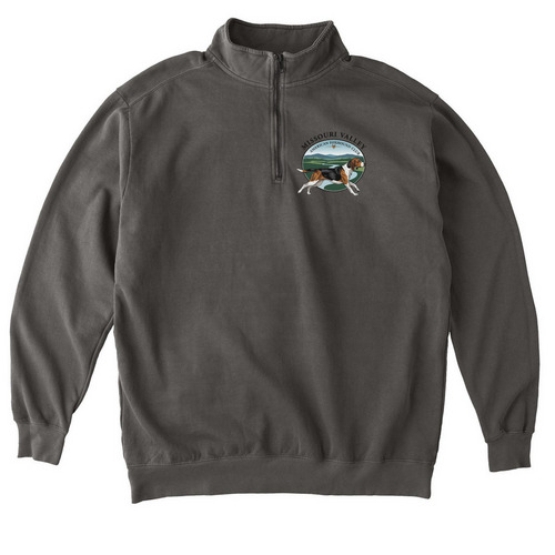 Missouri Valley American Foxhound Club, a Pepper Comfort Colors Quarter Zip Pullover