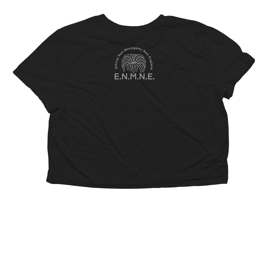 Infinite Poly Love, a Black Women?s Flowy Cropped Tee (back-view)