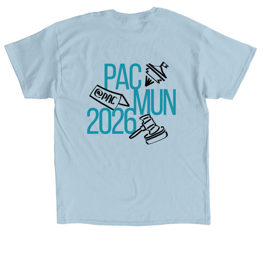 PACMUN Elements Shirt&nbsp;, a Light Blue Classic Unisex Tee (back-view)