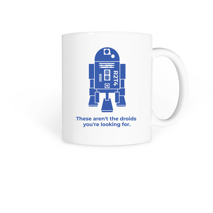 R2T4 Droids Mug, a White Coffee Mug