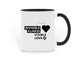Invisible Illness Visible Love MEAction mug, a Black Two-Tone Ceramic Mug