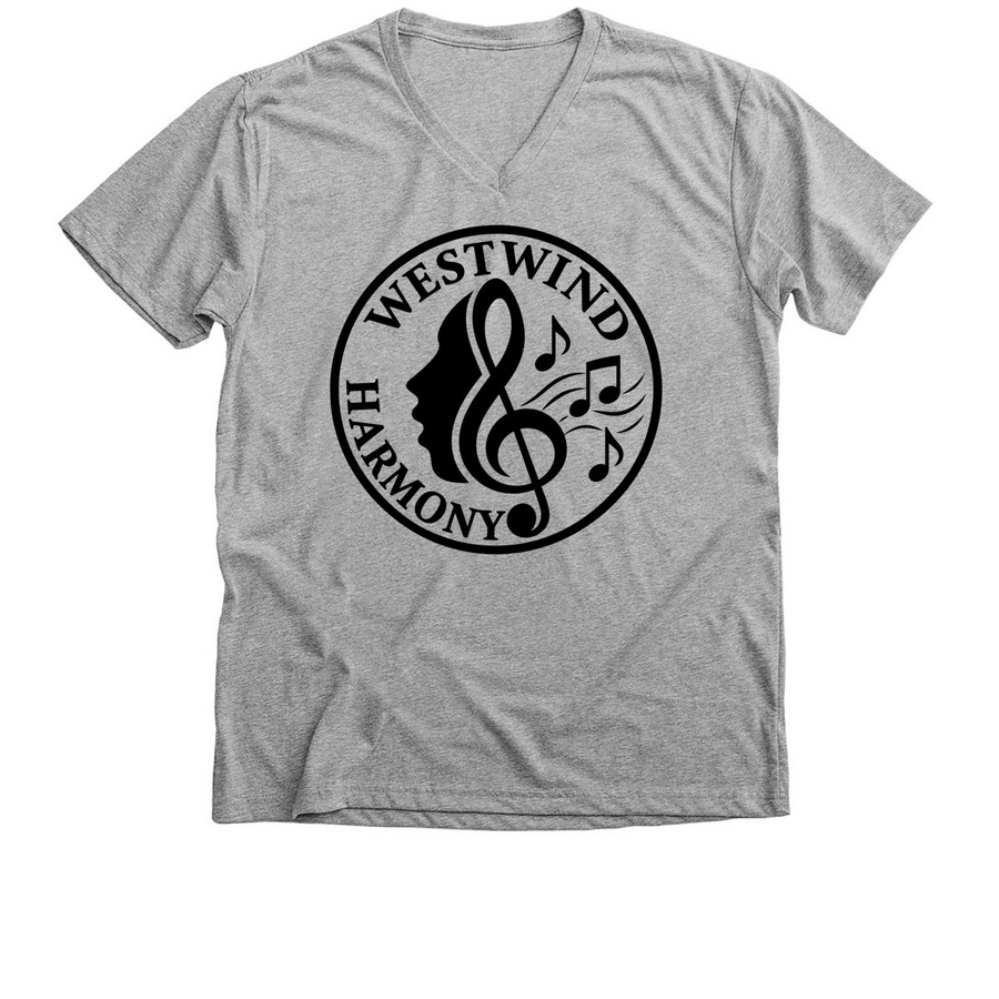 WHC Black Logo, a Athletic Heather Premium V-Neck Tee