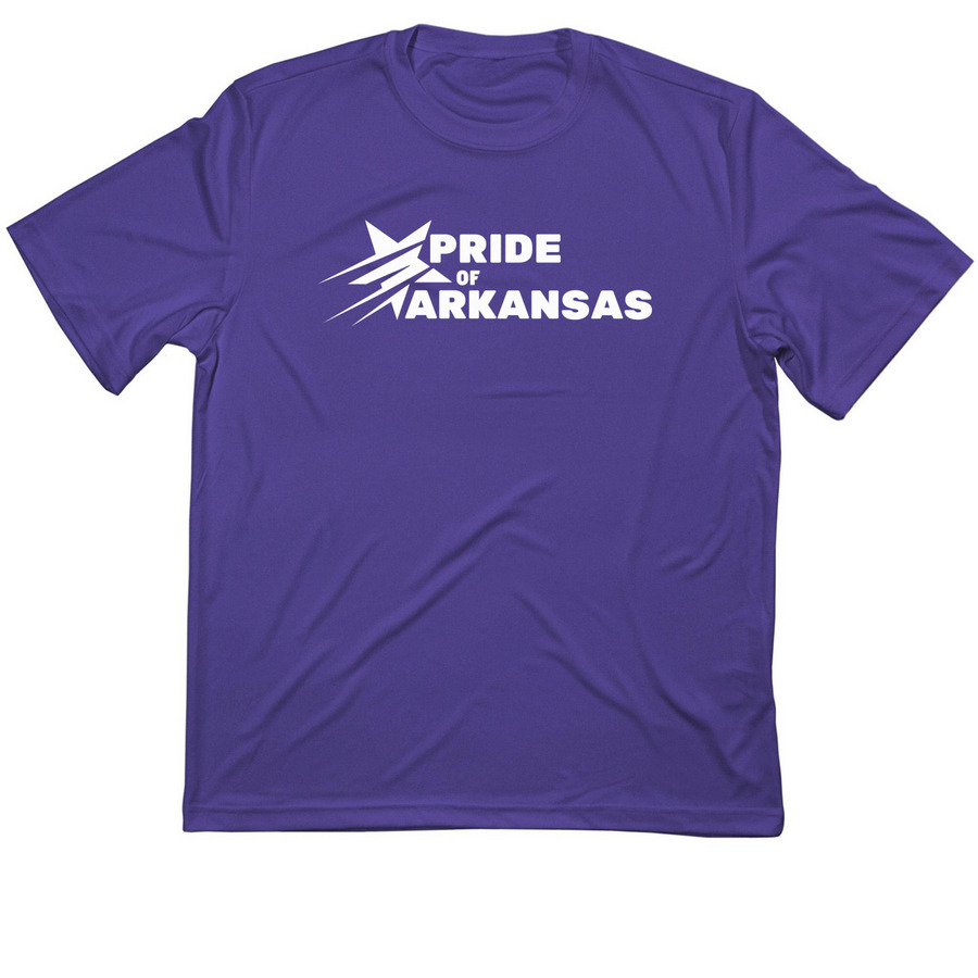 POA Logo Adult + Youth Performance Tee, a Purple Classic Performance Tee