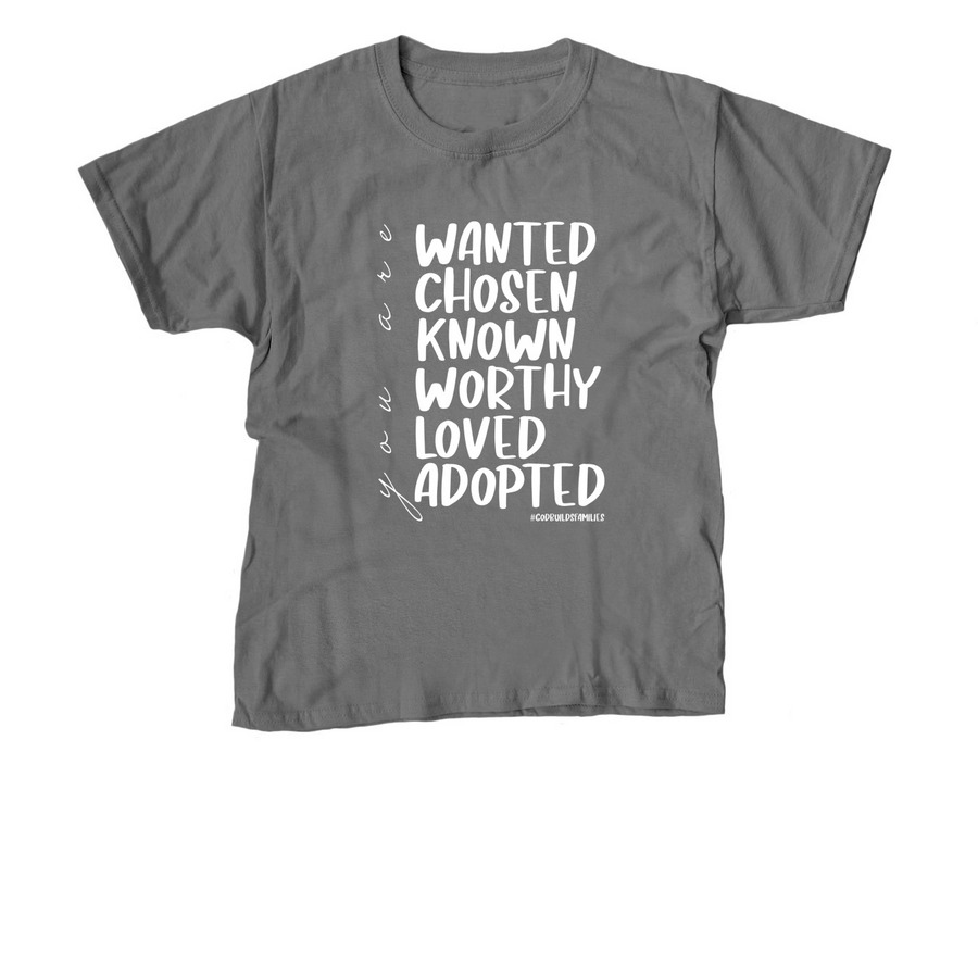 Kallman Adoption, a Charcoal Youth Unisex Tee
