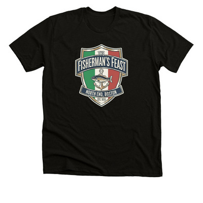 Fisherman's Italian Shield, a Solid Black Blend Premium Unisex Tee