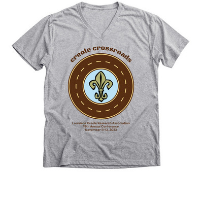 "Creole Crossroads" 2023 Conference Shirt, a Athletic Heather Premium V-Neck Tee