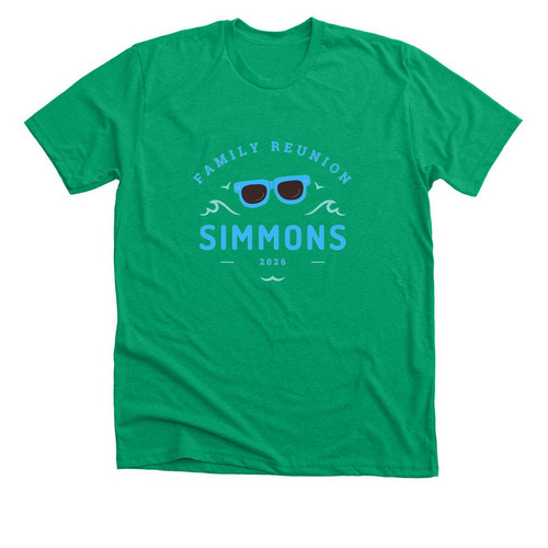Simmons Reunion Blue Sunglasses, a Heather Kelly Premium Unisex Tee