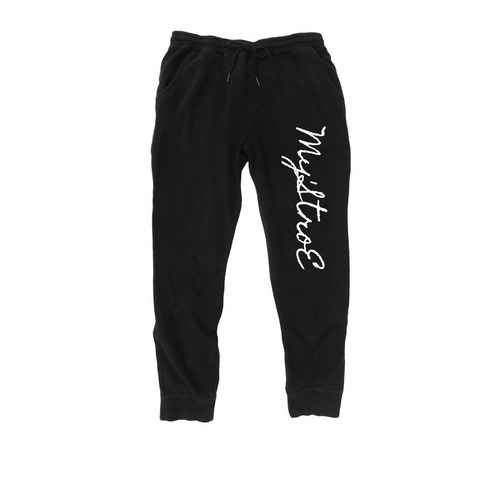 My'StroE Sweats, a Black Midweight Fleece Joggers