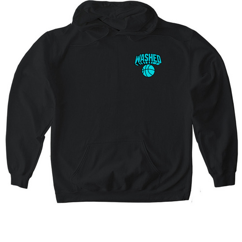 Washed Hoodie, a Black Gildan Softstyle Pullover Hoodie