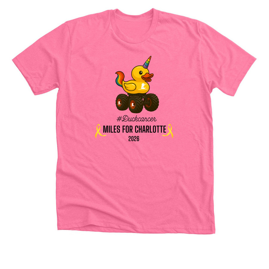 Miles for Charlotte 2026, a Neon Pink Premium Unisex Tee