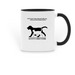 Coffee for the pets, a Black Two-Tone Ceramic Mug